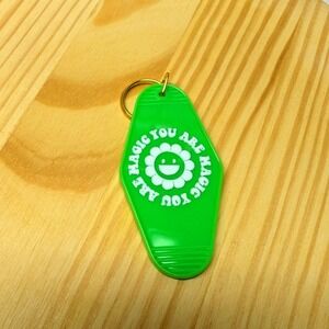 Magic you are bright green key chain